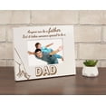 thumbnail image 2 of Darling Souvenir Made With LoveEngraved Table Top Photo FrameWooden Special To Be A Dad Quotes White Picture Frame Gift For Father's Day, 5x7 Photo Size Horizontal, 2 of 8