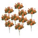 thumbnail image 1 of 10 paquetes de flores de seda artificiales para centros de mesa, decoración exterior. Naranja, 1 of 9