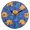 Black, variant on 9.84in Cute Marine Creatures PVC Canvas Wall and Table Clock with Canvas Texture, Black or Gold Hands