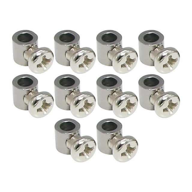 10 Piezas Clips de Cable para Cuerda de Alambre Sujetadores de Acero Inoxidable con Tornillos Hexagonales M4 para Instalaciones en Construcción