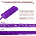 thumbnail image 2 of 0.5 Inch x 10 Yards Sequin Ribbon Trim Strip for Crafts Embellishments, Dark Purple, 2 of 7