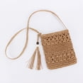 thumbnail image 2 of Straw Bag For Women Small Bohemian Woven Crossbody Bag Lightweight Beach Shoulder Purse Handbag Tassel & Adjustable Strap, 2 of 3