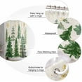 thumbnail image 6 of Polyester Fabric Green Christmas Tree Shower Curtain, Yellow Snowflake Xmas Rustic Waterproof Bathtub Curtain Bathroom Decor Set with Hooks 72 x 84 Inches, 6 of 6