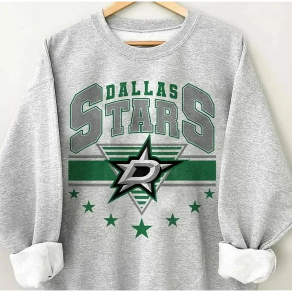 Vintage 90s Dallas Hockey Sweatshirt, Stars Hockey Fan Shirt, Retro Dallas Ice Hockey Tee