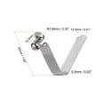 thumbnail image 2 of Unique Bargains 20pcs Single Button Kayak Paddle Snap Spring Clip 42mmx7.66mm V Shaped Hollow Lift Telescopic Locking Pole Clips, 2 of 5