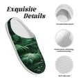 thumbnail image 5 of Lsque Ferns Leave Green Foliage Pattern Womens Comfort Cotton on Scuff With Memory Foam and Anti-skid Sole Slipper-44/45, 5 of 7