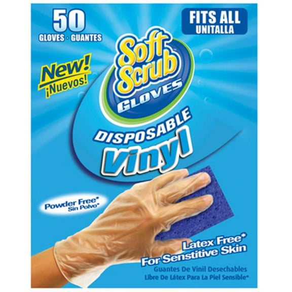 Big Time Products 11250-16 Soft Scrub Disposable Vinyl Gloves