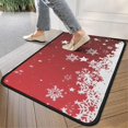 thumbnail image 4 of Red Christmas Snowflake Pattern Door Rugs,Washable Non Slip Door Mats Indoor,Decorative Door Mats,Entry Mat Indoor for Entrance,Bedroom,Kitchen,Bathroom,30"x17", 4 of 6