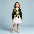 thumbnail image 4 of Pop Idol Singer Cosplay Costume Outfit 3 Piece Set Sequin Jacket Inner Top Sparkle Skirt for Halloween Stage Performance, 140, 4 of 5