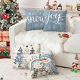 thumbnail image 2 of Christmas Throw Pillow Covers 18 x 18 Inch Set of 4, Winter Snowman Pillowcases Snowflake Xmas Tree Winter Holiday Cushion Case Decoration for Sofa Couch, 2 of 6