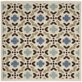 thumbnail image 6 of SAFAVIEH Veranda Branson Geometric Indoor/Outdoor Area Rug, 5'3" x 7'7", Cream/Aqua, 6 of 10