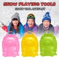 thumbnail image 4 of Snowball Maker Tool – 8.7 x 6.5 x 3.9in Quick Round Snow Clamp with Long Handle for Winter Outdoor Games(Yellow), 4 of 6