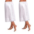 thumbnail image 3 of Sunisery Women's Mid Skirts Smooth Underskirt L-3XL Plus Size Lace Solid Clothes Night Wear, 3 of 3