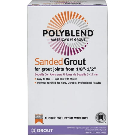 Polyblend PBG507-4 Sanded Tile Grout? 7 lb, Box, NO 50 Nutmeg, Solid Powder