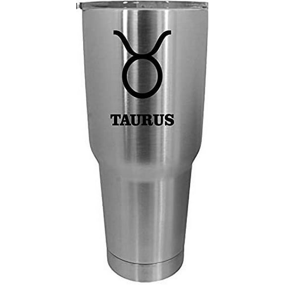 Taurus Symbol Zodiac Symbol or Sign Etched 30oz Stainless Steel Tumbler