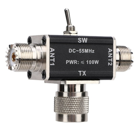 Interrupteur de coaxial d'antenne, connecteur BNC 100W Coupe de mise à la terre Garde à 2 voies d'interrupteur d'antenne coaxiale pour la radio HAM CB