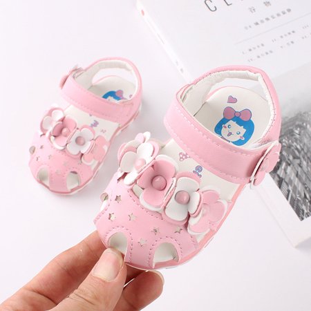 

YOHOME Toddler Infant Kids Baby Girls Flowers LED Luminous Shoes Sneakers