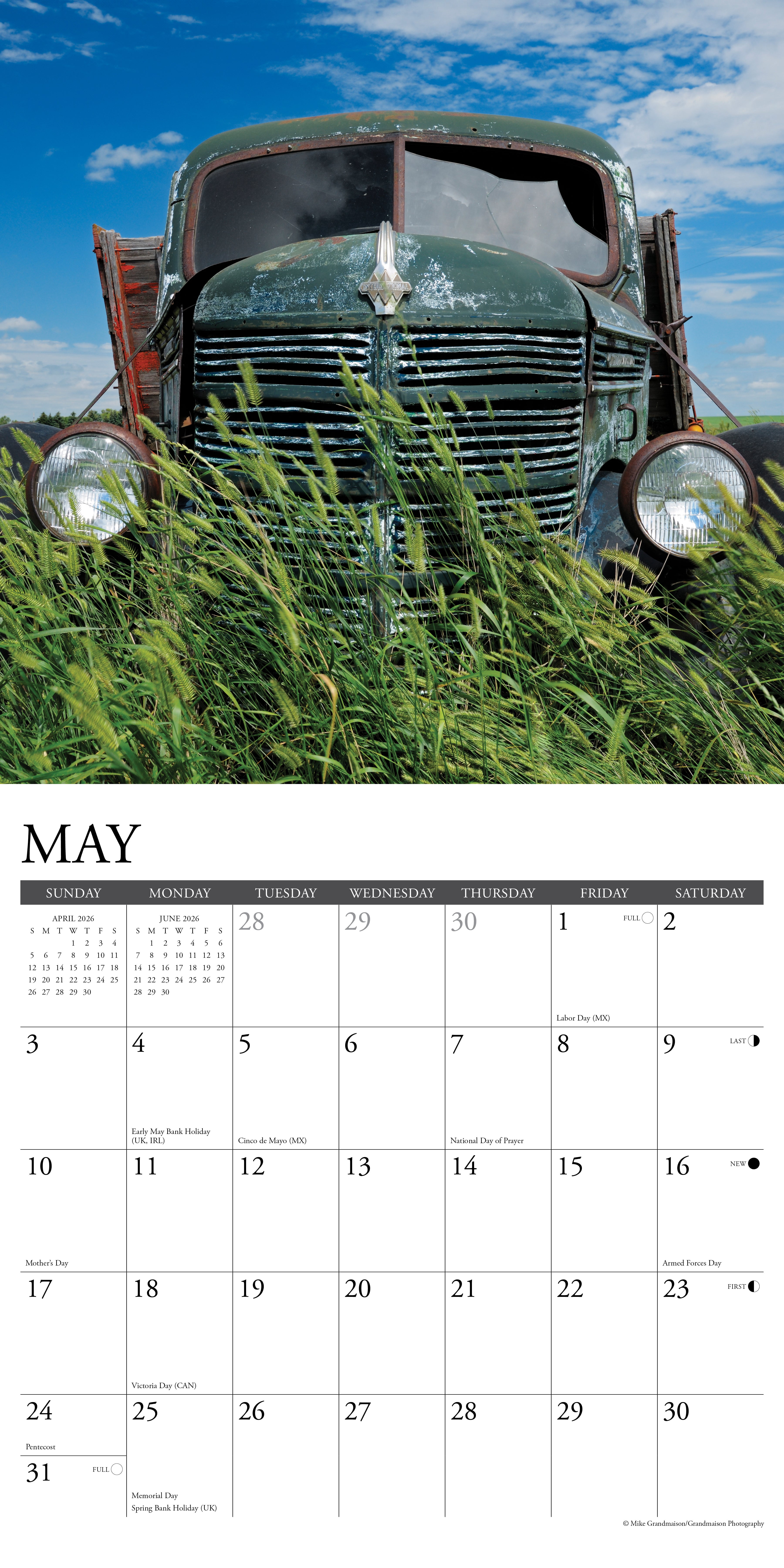 Rust in Peace 2026 Wall Calendar