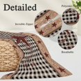 thumbnail image 2 of Red Texas Star Farmhouse Pillow Covers, Linen Long Throw Pillow Case, Black Plaid Berry Country Holiday Pillow Protector Decorative Cushion Cover for Living Room/Bedroom 16" x 24", 2 of 8