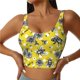 thumbnail image 1 of Fotbe Honeybee Sujetador Deportivo Largo sin Aros para Mujer con Almohadillas y Soporte Medio, Transpirable y Absorbente, Camiseta Tipo Chaleco o Tank Top-Small, 1 of 8