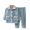 Light BlueA, variant on Mikilon Kids Warm Flannel Homewear Size 1-12 Years Winter Plus Velvet and Thicken Button Down Outfit Sets
