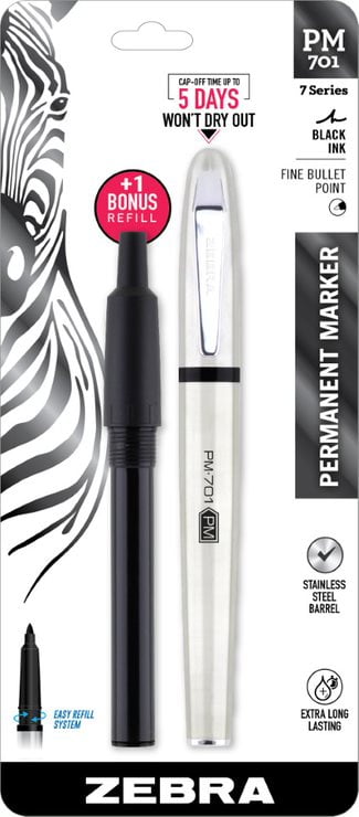 Zebra Permanent Steel Marker-Black 