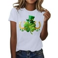 thumbnail image 2 of Ichuanyi St. Patrick's Day Round Neck Short Sleeved Shirts for Women Graphic Tees St Patty's Lucky T-Shirt Irish Tops, 2 of 3