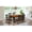 Black & Cherry, variant on 42-60 in. Weston Rectangular Table with 18 in. Leaf & 6 Vertical Slatted Chairs - Linen White, 7 Piece