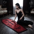 thumbnail image 7 of Gothic Coffin Shape Area Rug Non Slip Halloween Skull Pentagram Mat for Bedroom Goth Room Decor, 7 of 7