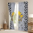 thumbnail image 3 of YST Sunflower Blackout&nbsp;Curtains for Girls Women,Wild Animal Cheetah Leopard Print Curtains&nbsp;&&nbsp;Drapes,Rustic Flowers Window&nbsp;Curtains,White Black Checkers Window&nbsp;Treatments, 3 of 6