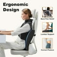 thumbnail image 3 of Lumbar Support Pillow for Office Chair, Heated Back Support Pillow with Vibration, Back Massager for Chair, Back Rest Cushion Pillow for Desk Chair Sofa, Gifts for Mom Dad Women Men, 3 of 4