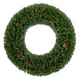 thumbnail image 3 of Home Heritage 60-Inch Large Artificial Christmas Wreath Prelit 300 Color LEDs, Pinecones, Green, 3 of 9