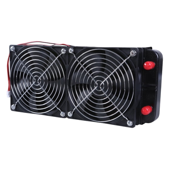 Necvior Aluminum Computer Radiator Water Cooling Cooler 2 Fans 240mm For CPU Heatsink