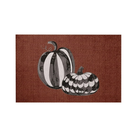 Halloween Pumpkin Floor Mat Home Entrance Door Mat Bathroom Toilet Water Absorption Loose Knit Blanket Throw with Foot Pocket for Adults Carpet Bedroom Blanket Large Big Rug Small Blanket Blankets for