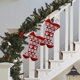 thumbnail image 5 of Medias navideñas grandes Medias de punto rojas para perro con forma de hueso Medias personalizadas, 5 of 5