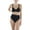Black, variant on Lauren Ralph Lauren Womens Hipster Animal Print Swim Bottom Separates