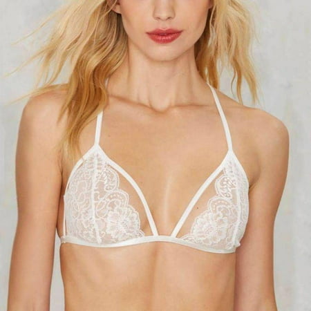 

Lace Cutout Bra Women s Floral Crochet Bralettes Unpadded Bustier Crop Top Cami Underwear Lingerie