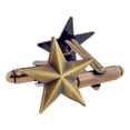 thumbnail image 2 of PinMart's Antique Gold Star Vintage Military Style Cuff Link Set, 2 of 3