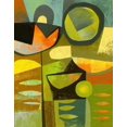 thumbnail image 2 of Faust, Richard 20x24 Black Ornate Wood Framed with Double Matting Museum Art Print Titled - Cubist Garden 1, 2 of 4