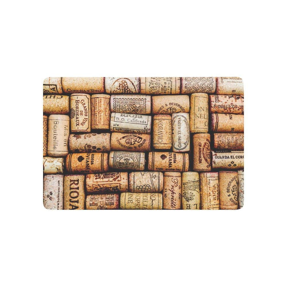 CADecor Door Mat Home Decor, Wine Corks Indoor Outdoor Entrance Doormat 23.6x15.7 Inches