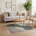 thumbnail image 3 of ODIKA 4'x6' Washable Area Rug Non-Slip, Chair-Friendly, Flatwoven Flowing Abstract Veined Marble Splash Contemporary Printed Surface for Home Office, Under Desk, 3 of 7