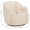 thumbnail image 3 of Safavieh Theoden Modern Metal and Wood Dining Arm Chairs, Off White, 3 of 6
