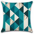thumbnail image 5 of Fundas de cojín TUNC 4 Piezas 45 x 45 cm Decorativa Cuadrada patrón geométrico azul, 5 of 5