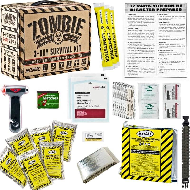 Every Day Carry Zombie 3 Day Survival Disaster Preparedness Kit 5 Year Storage by Every Day Carry