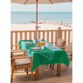 thumbnail image 2 of 54x80 Inch Outdoor Tablecloth with Umbrella Hole Zipper Rectangle Green Whale Rectangular Tablecloths Outside Waterproof Mandalas Boho Modern Abstract Aqua Stripe Patio Table Cover for Picnic Party, 2 of 8