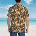 thumbnail image 5 of Salouo Squirrel Mushroom Yellow Flower for Hawaiian Shirt for Men,Summer Beach Casual Short Sleeve Button Down Shirts Men's Regular-Fit Short-Sleeve Print Shirt -Medium, 5 of 6