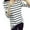 White, variant on Women T-Shirts Long Sleeve Striped O-neck Casual T Shirt Cotton Elegant Ladies Tops