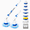 Blue, variant on Electric Spin Scrubber, Cordless Bathroom Cleaning Brush with Extendable Handle, 4 Brush Heads, 2 Speeds, Up to 4 Hours for Bathtub, Toilet, Kitchen, Tile Floors
