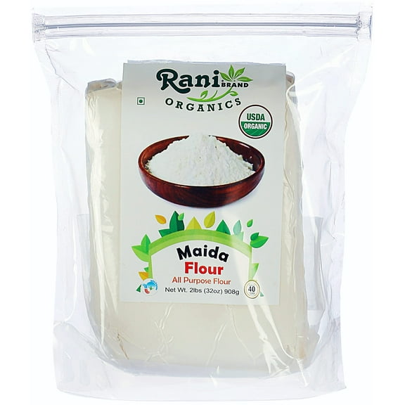 Rani Organic Maida Flour (Indian All Purpose Flour) 32oz (2lbs) 908g ~ All Natural | Vegan | Gluten Friendly | NON-GMO | Indian Origin | USDA Certified Organic