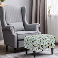 thumbnail image 2 of Xixirimido Colored Cow Spot Pattern Ottoman Cover Rectangle Storage Ottoman Slipcover Stretch Footrest Stool Covers with Elastic Band for Rectangle and Square Ottoman, Large, 2 of 7